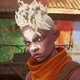 Ekko stares intensely in Arcane, which is getting a second season on Netflix.